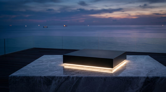 Square LED Light Base coastal sunset product photo